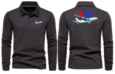 AIRBUS A380 LONG SLEEVE POLO